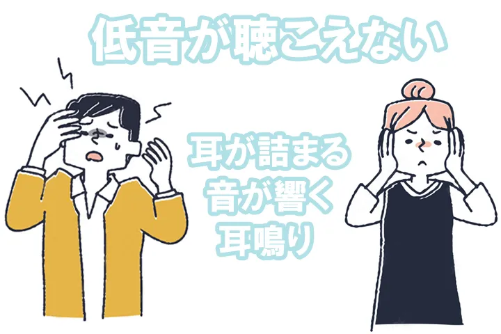 低音障害型感音難聴の症状