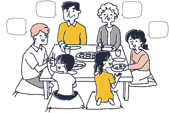 カクテルパーティー効果：複数人での会話